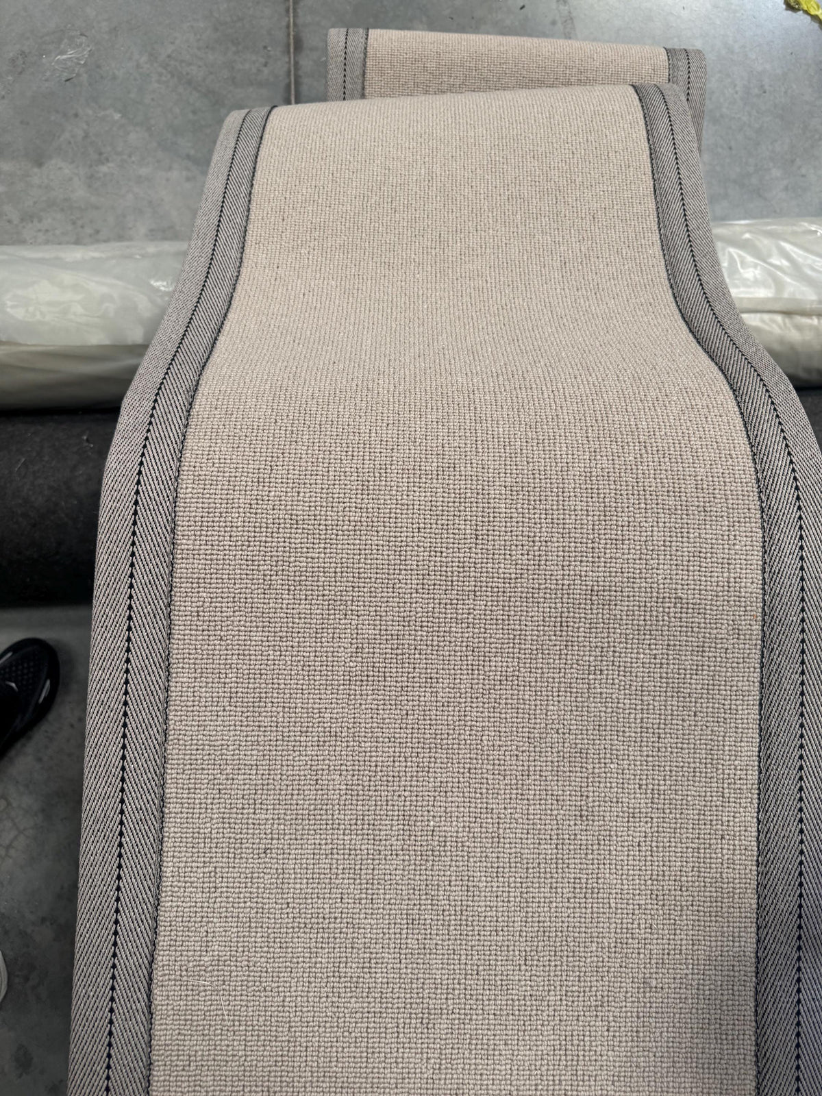 Stitched Taped edge 7.5m stair runner beige
