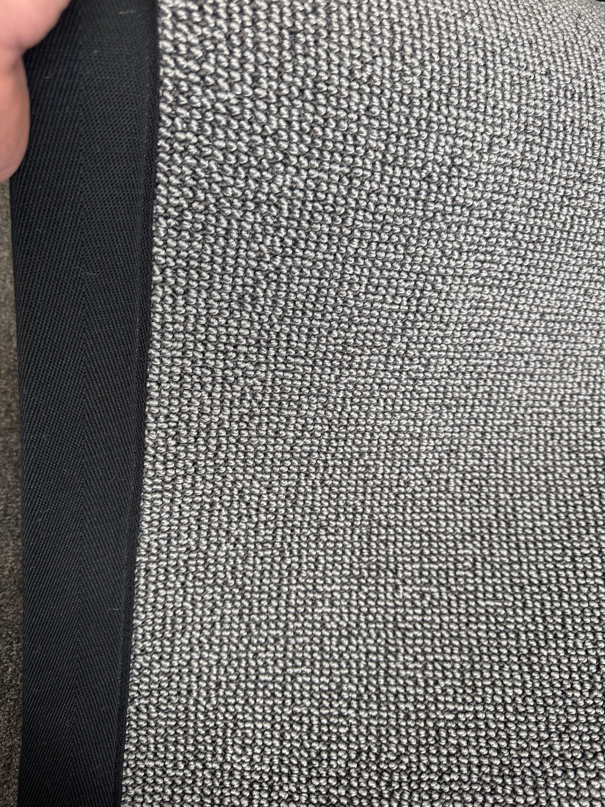 Stunning grey Berber runner stitched taped edge